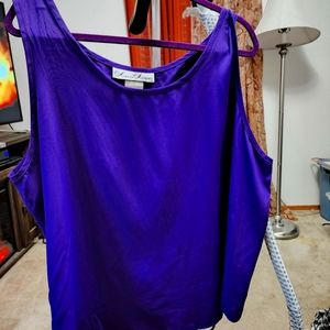 Purple womens plus size tank topAshley